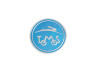 Sticker Tomos logo round 50mm RealMetal® blue / silver thumb extra
